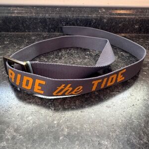 Marsh Wear Ride The Tide Mens Web Belt Grey Orange Bottle Opener Buckle One Size